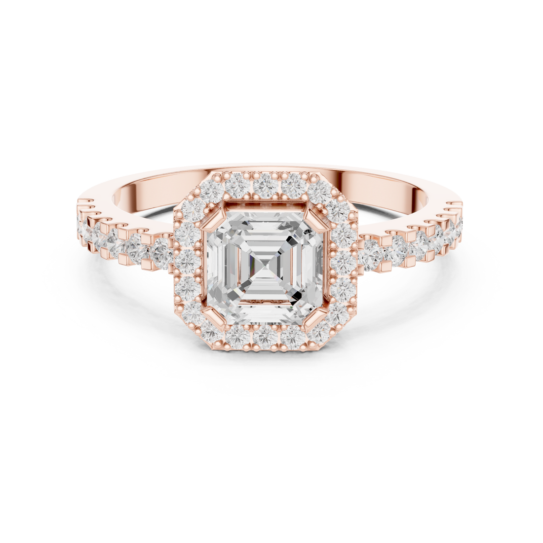  Rose Gold Luminous Solitaire Crown Embrace Band Right View