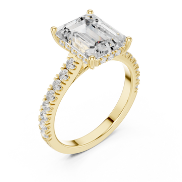 Gold Emerald Grace Statement Ring Right View
