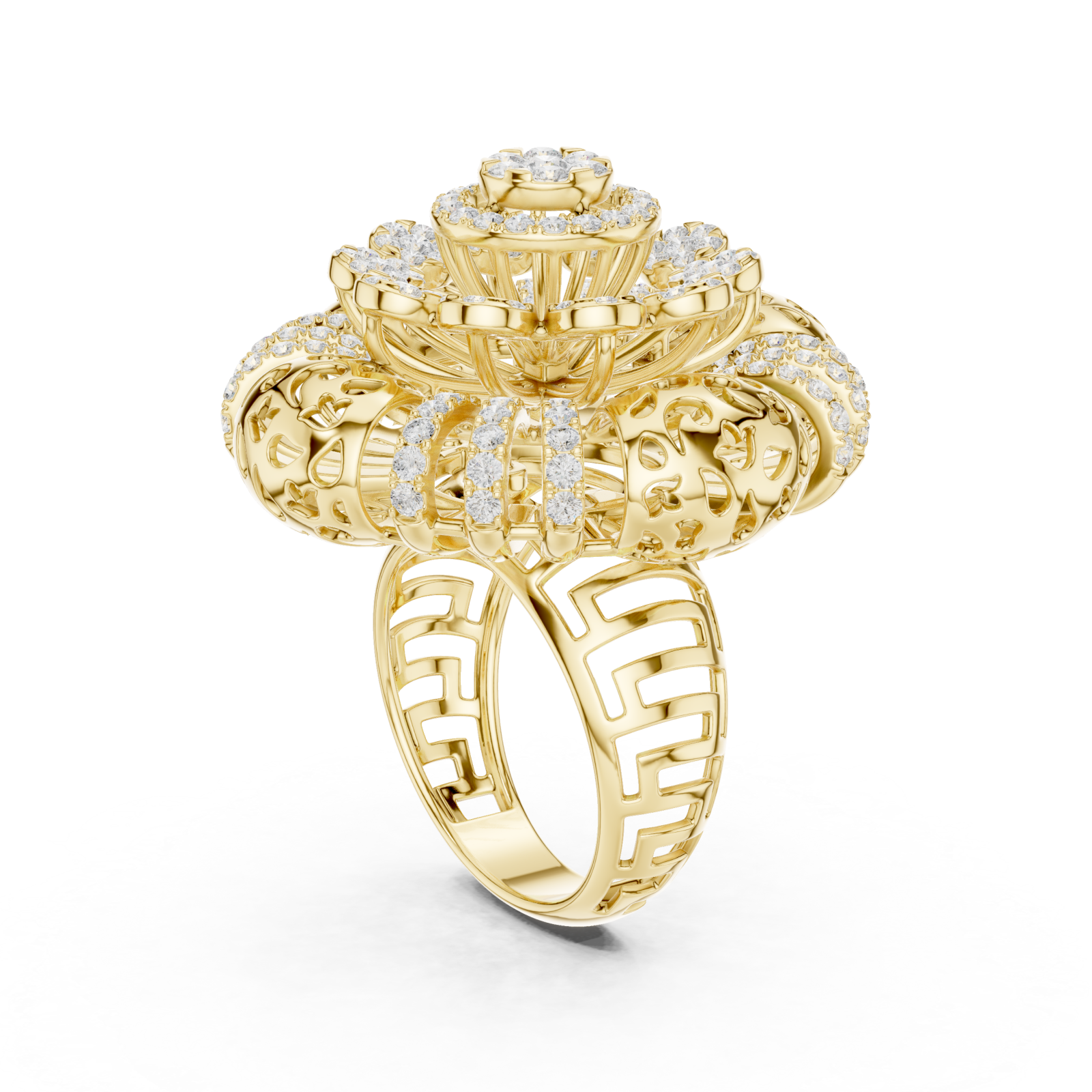  Gold Regal Flourish Majestic Ring Left View