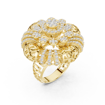 Gold Regal Flourish Majestic Ring Right View