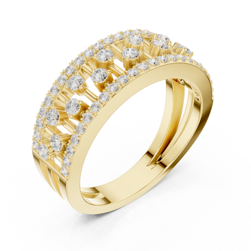 Gold Celestial Radiance Split Band Ring Right View