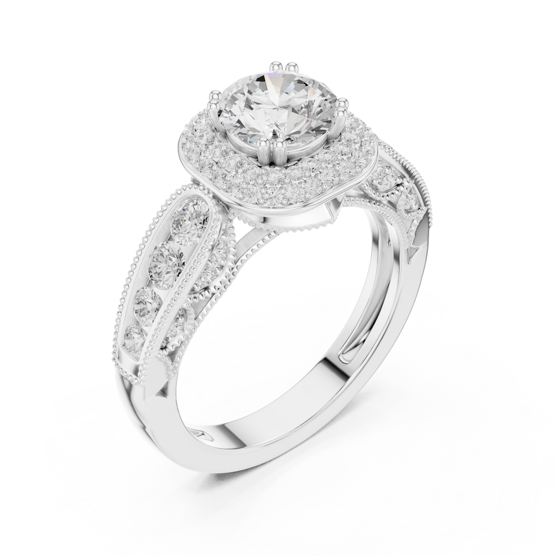 White Gold Twilight Harmony Luxury Ring Right View