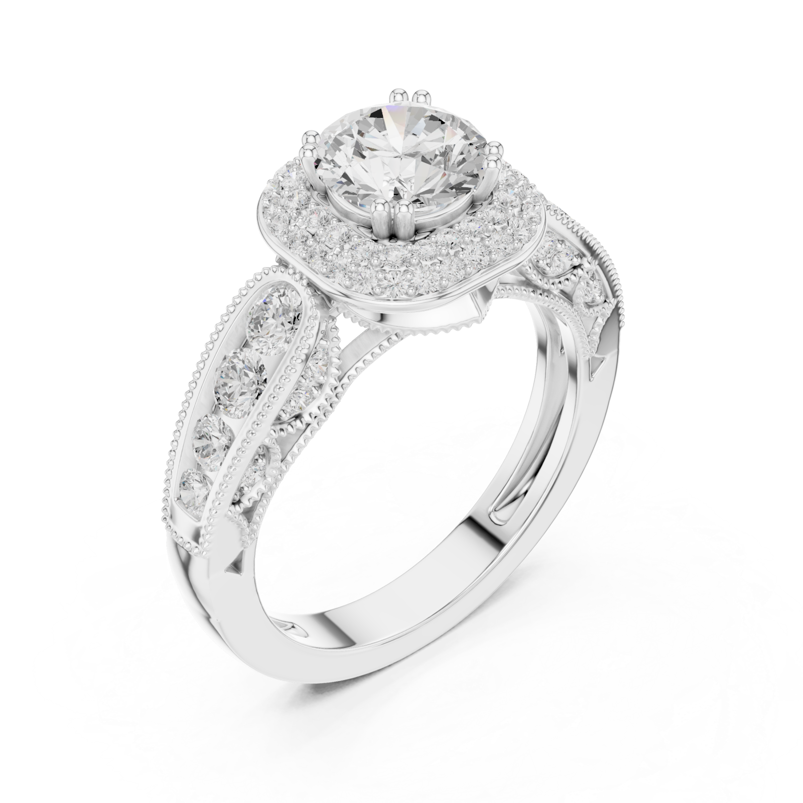  White Gold Twilight Harmony Luxury Ring Right View