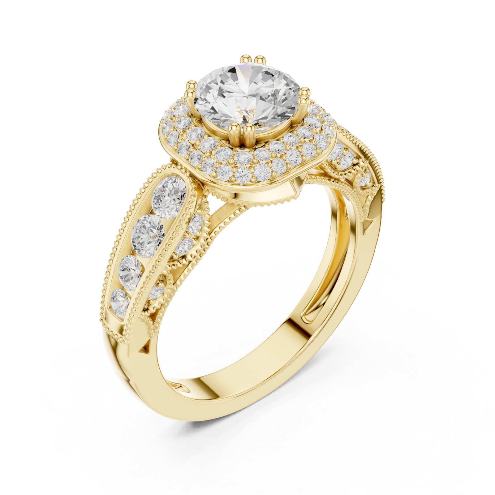 Gold Twilight Harmony Luxury Ring Right View