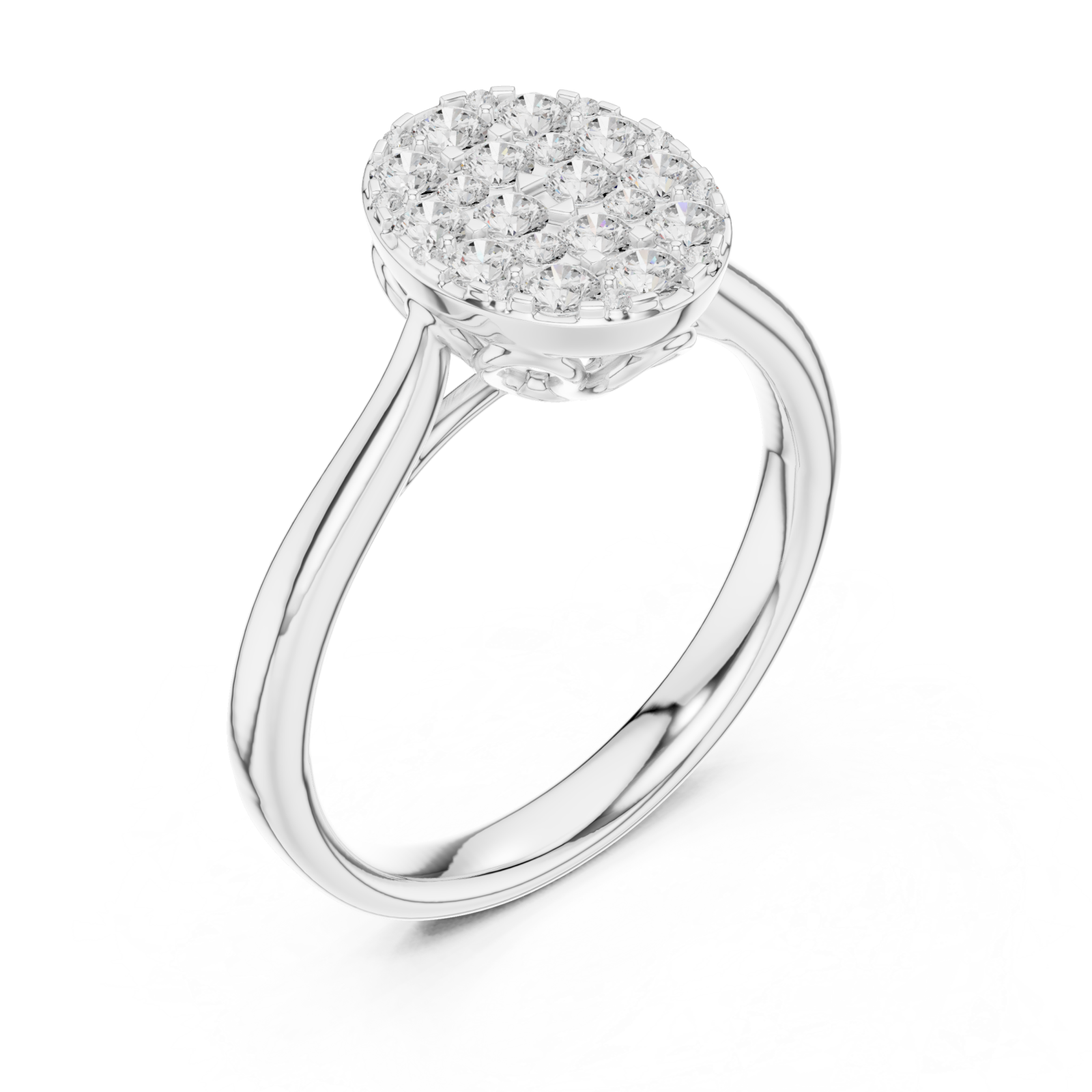  White Gold Luminous Halo Embrace Ring Right View