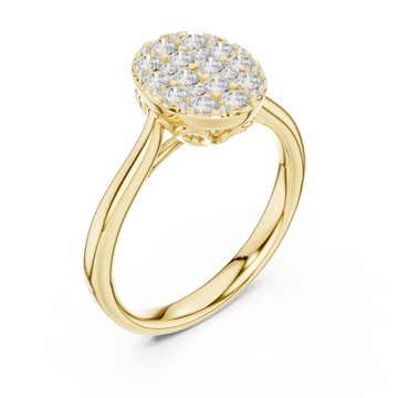 Gold Luminous Halo Embrace Ring Right View
