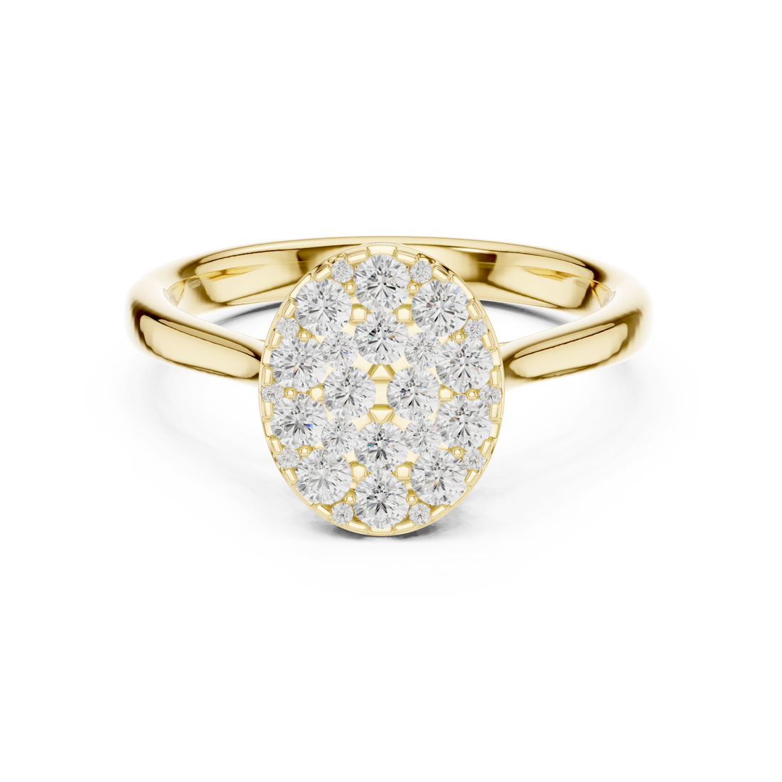 Gold Luminous Halo Embrace Ring Right View