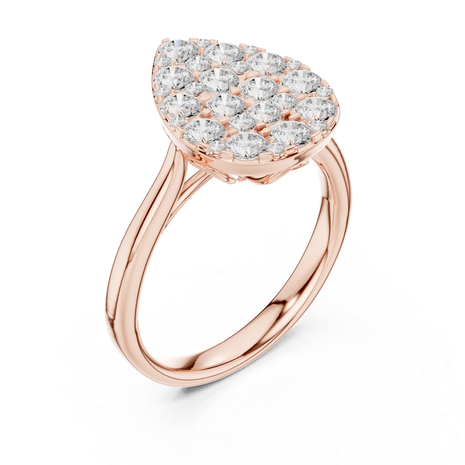  Rose Gold Celestial Cluster Statement Ring Right View