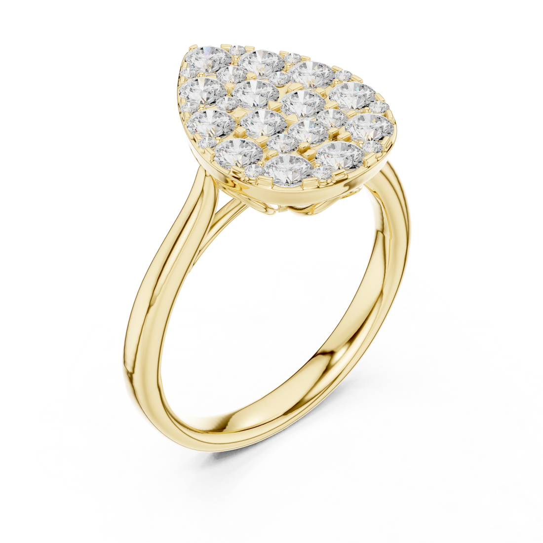 Gold Celestial Cluster Statement Ring Right View
