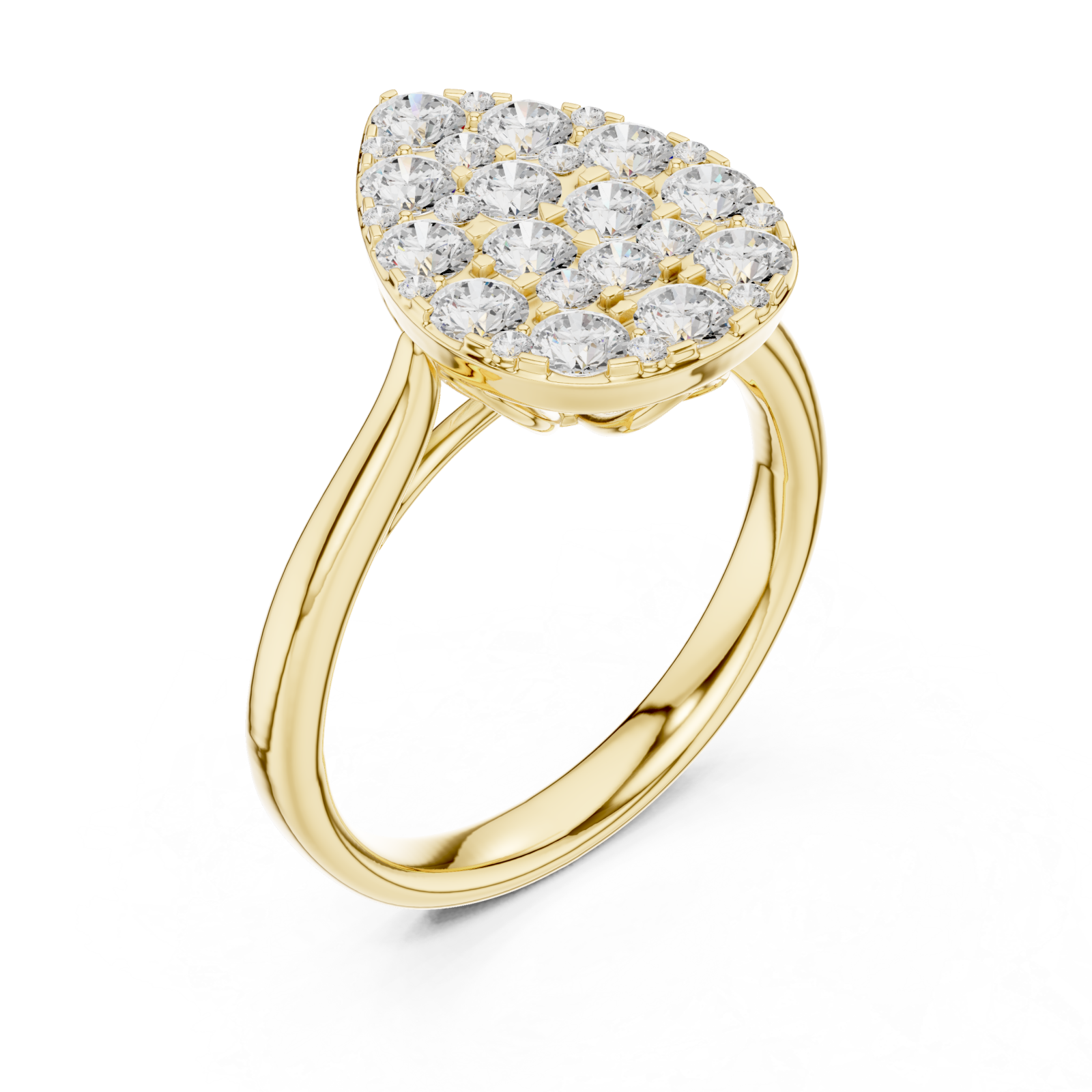 Gold Celestial Cluster Statement Ring Right View