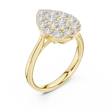 Gold Celestial Cluster Statement Ring Right View