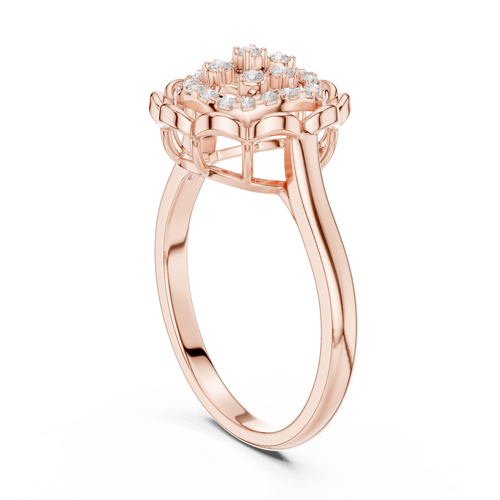  Rose Gold Celestial Garden Ring Left View