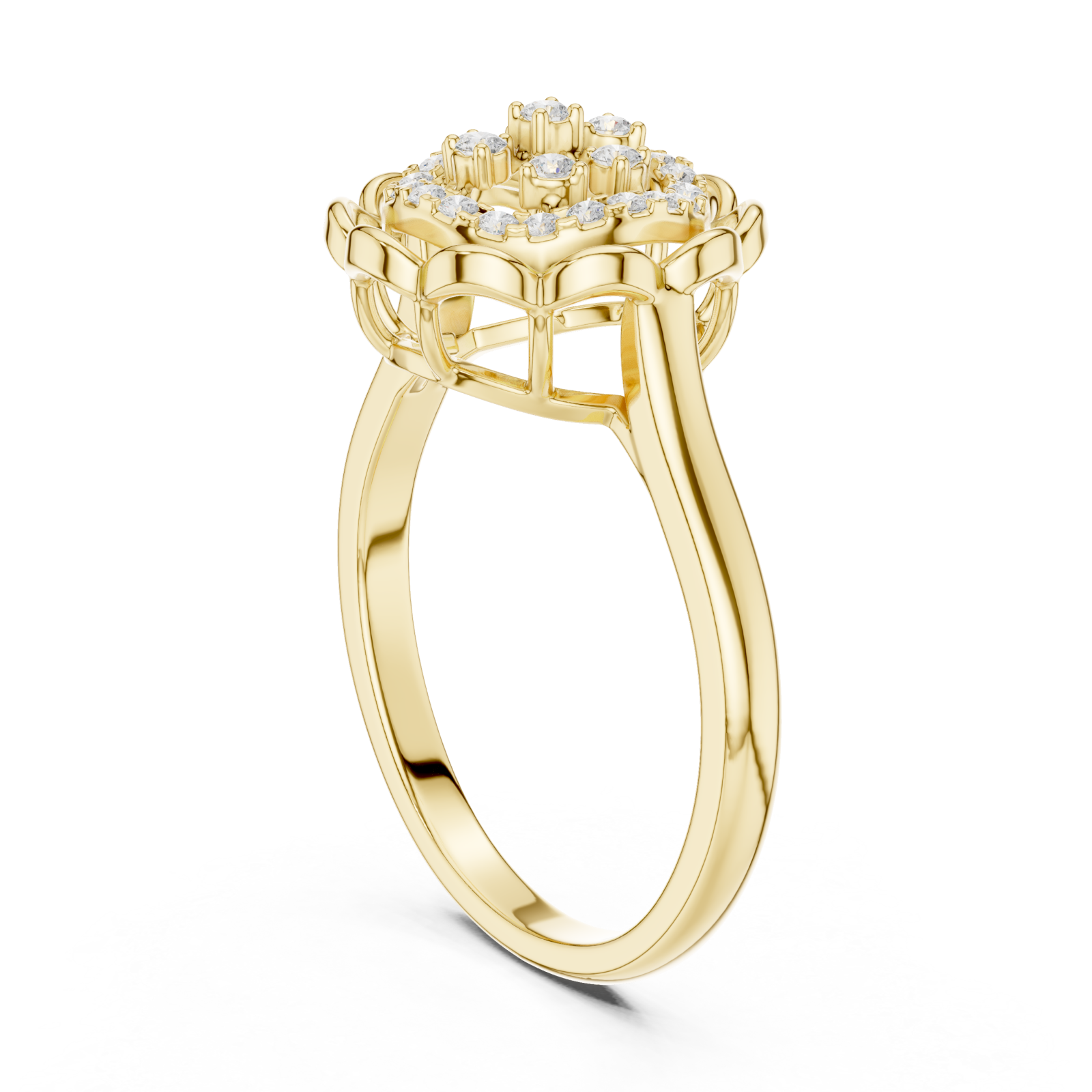  Gold Celestial Garden Ring Left View