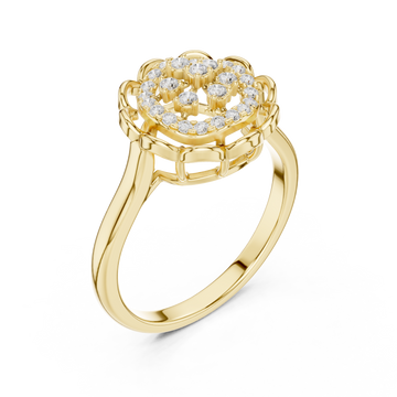 Gold Celestial Garden Ring Right View