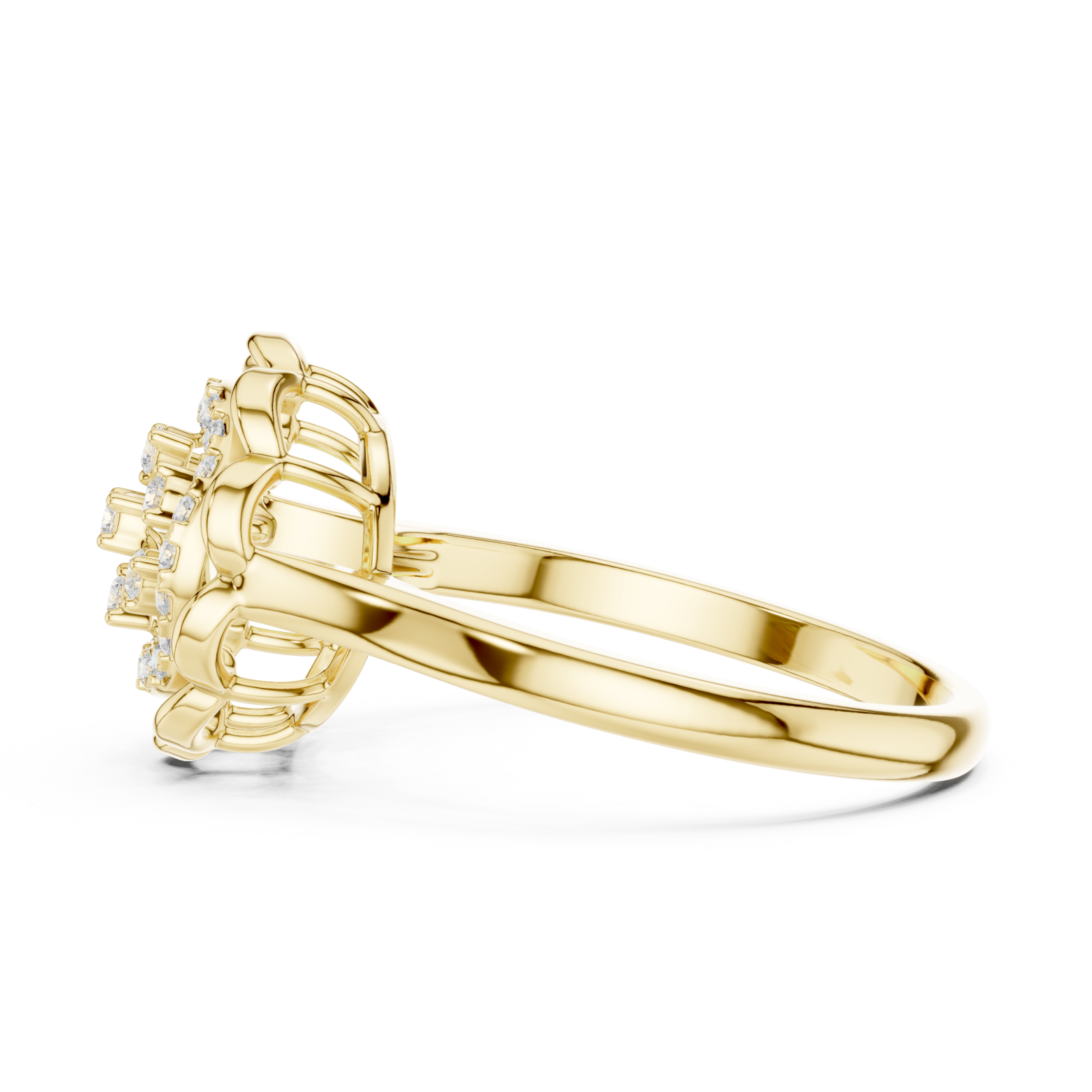  Gold Celestial Garden Ring Side View