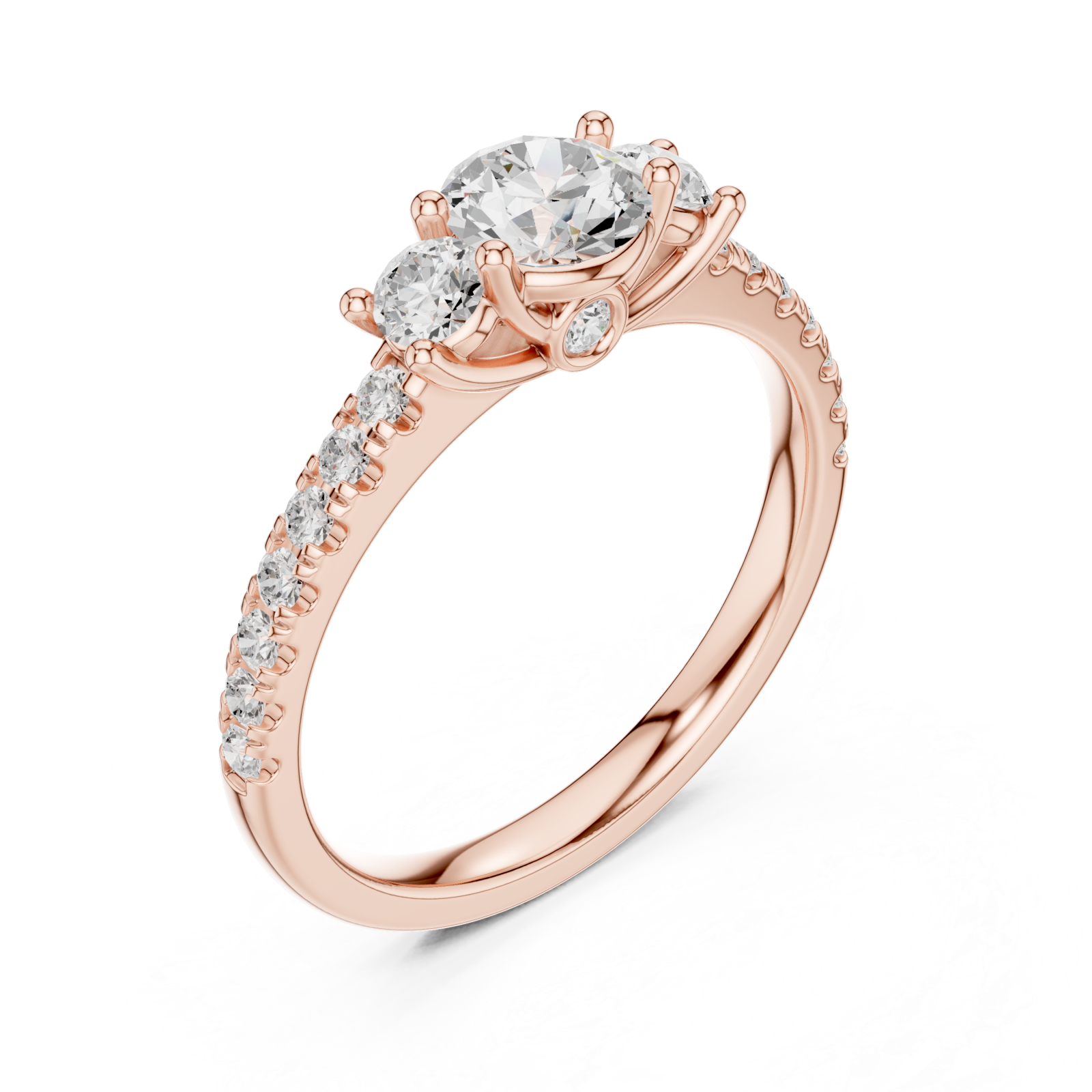  Rose Gold Regalia Embrace Trio Ring Right View