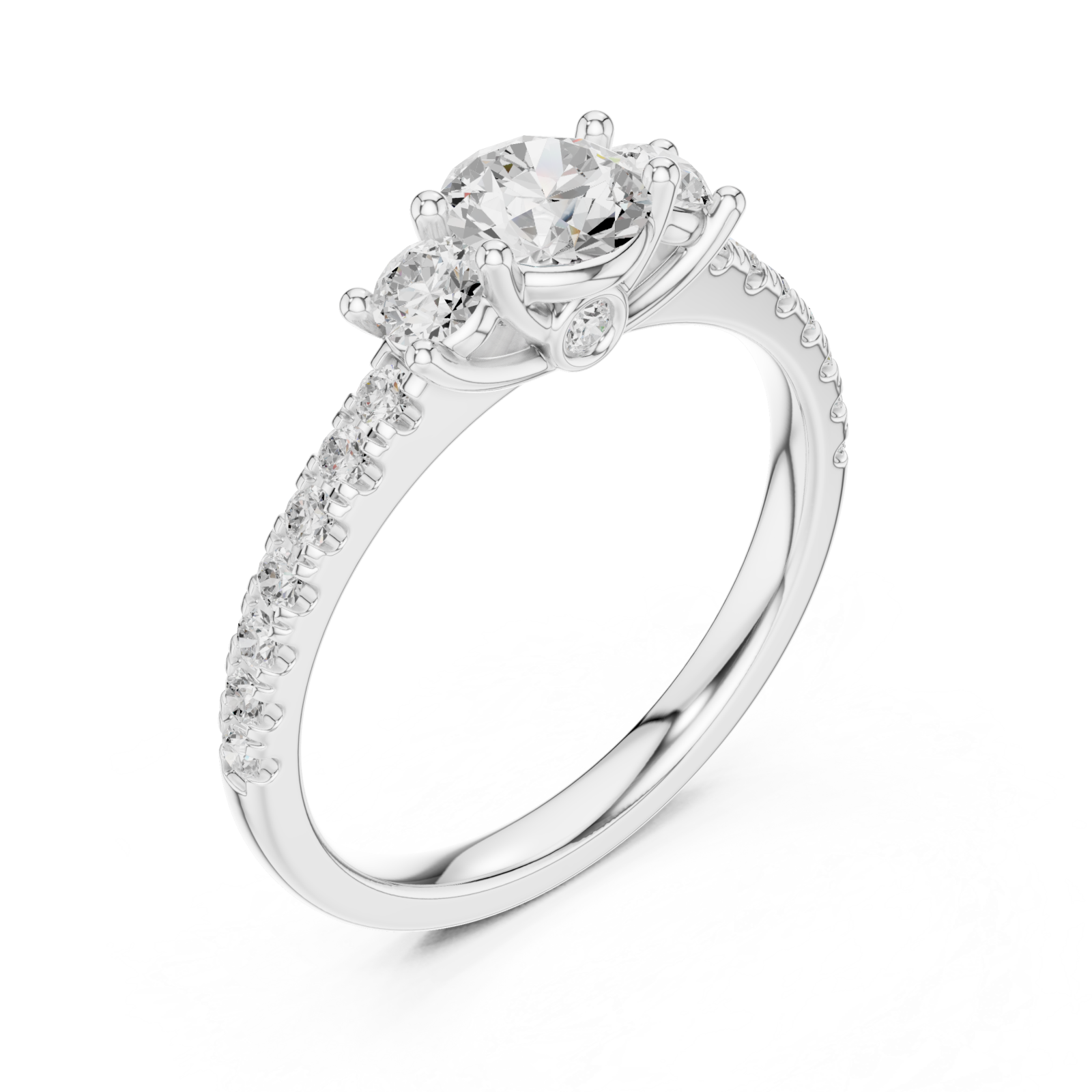  White Gold Regalia Embrace Trio Ring Right View