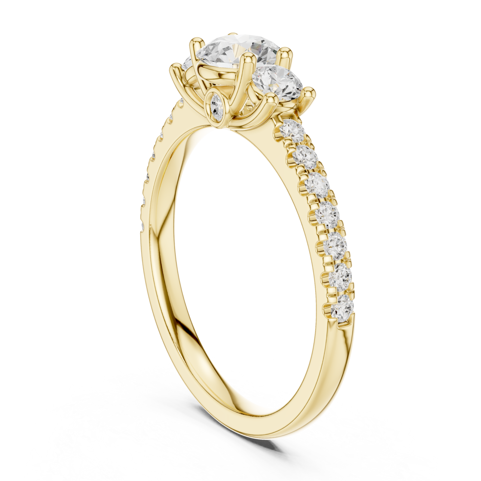  Gold Regalia Embrace Trio Ring Left View