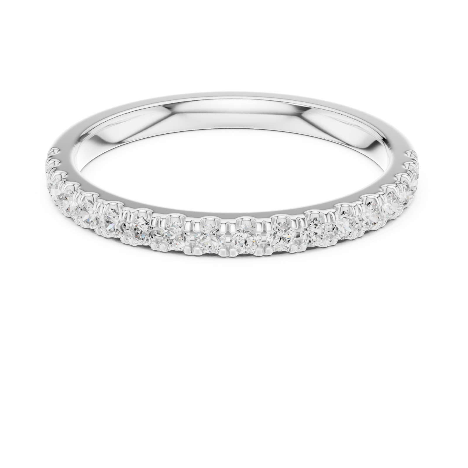  White Gold Twilight Whisper Band Front View