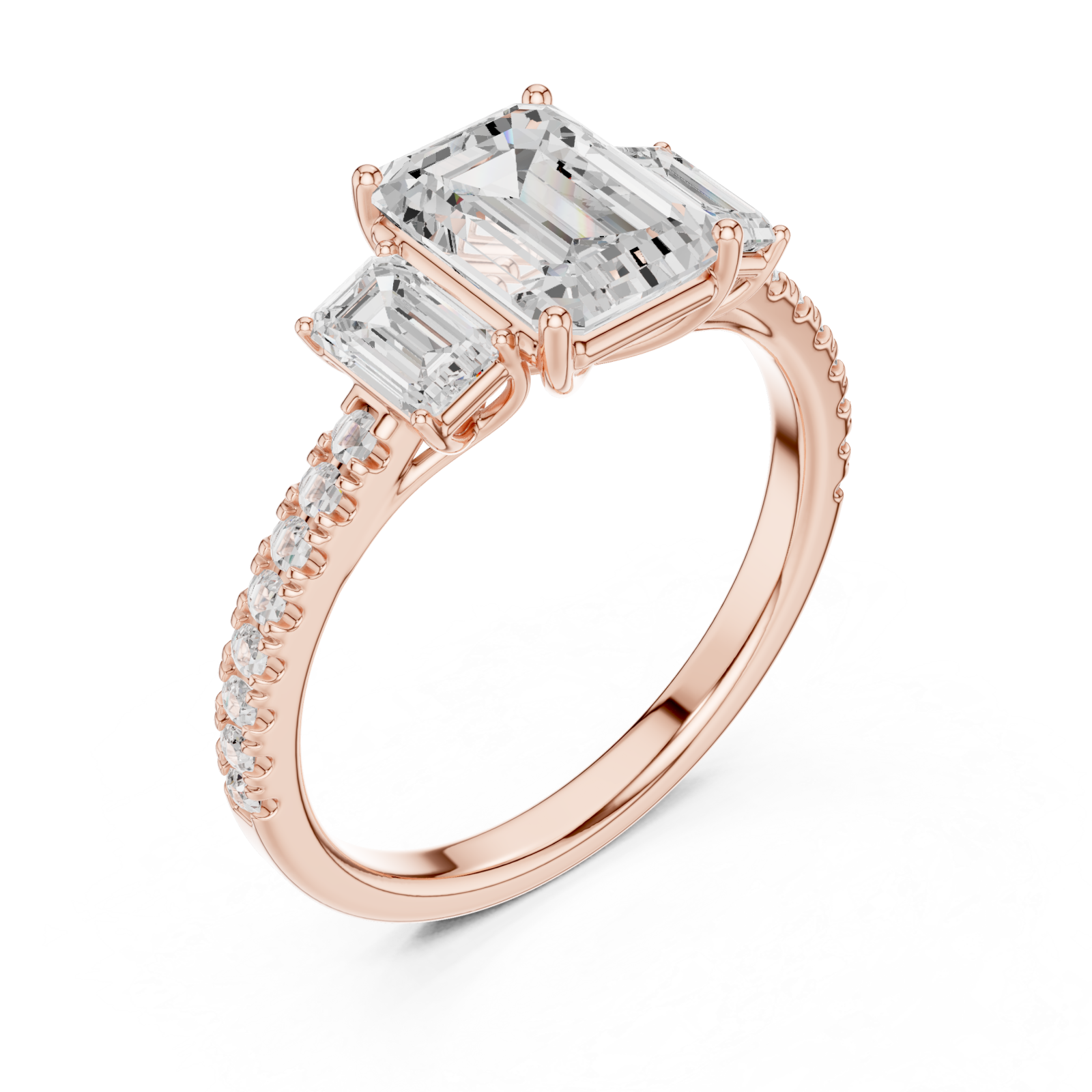  Rose Gold Radiant Harmony Statement Ring Right View