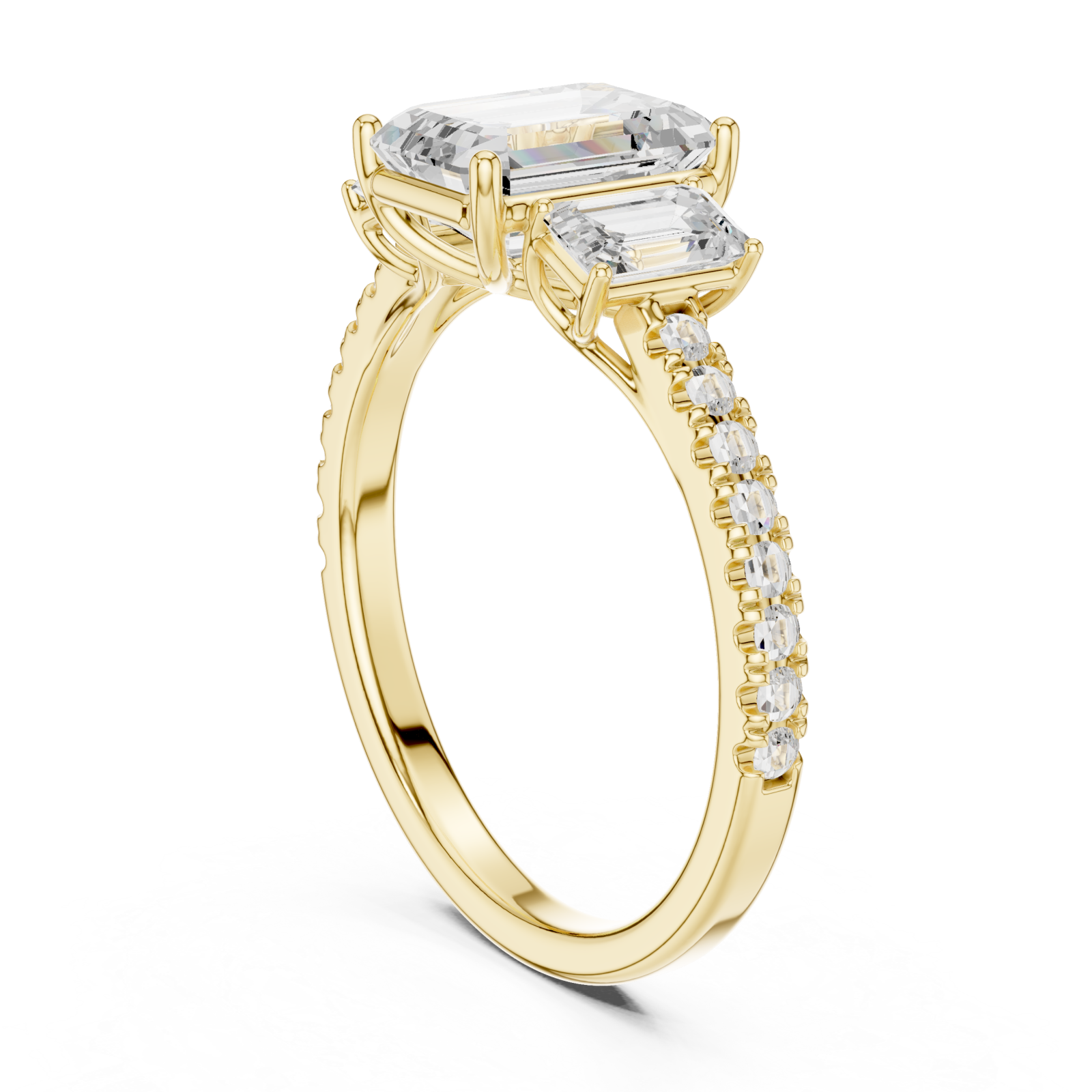  Gold Radiant Harmony Statement Ring Left View