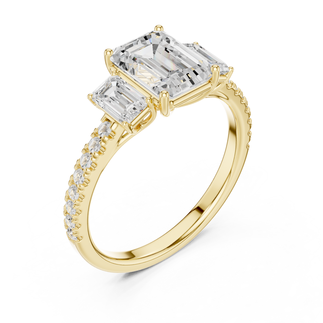 Gold Radiant Harmony Statement Ring Right View