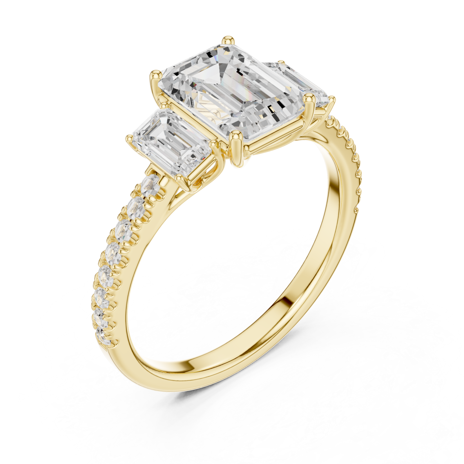 Gold Radiant Harmony Statement Ring Right View
