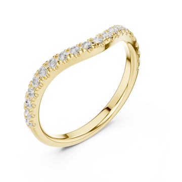 Gold Whispering Curve Eternity Band Right View