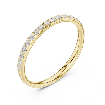 Gold Radiant Curve Promise Ring Right View