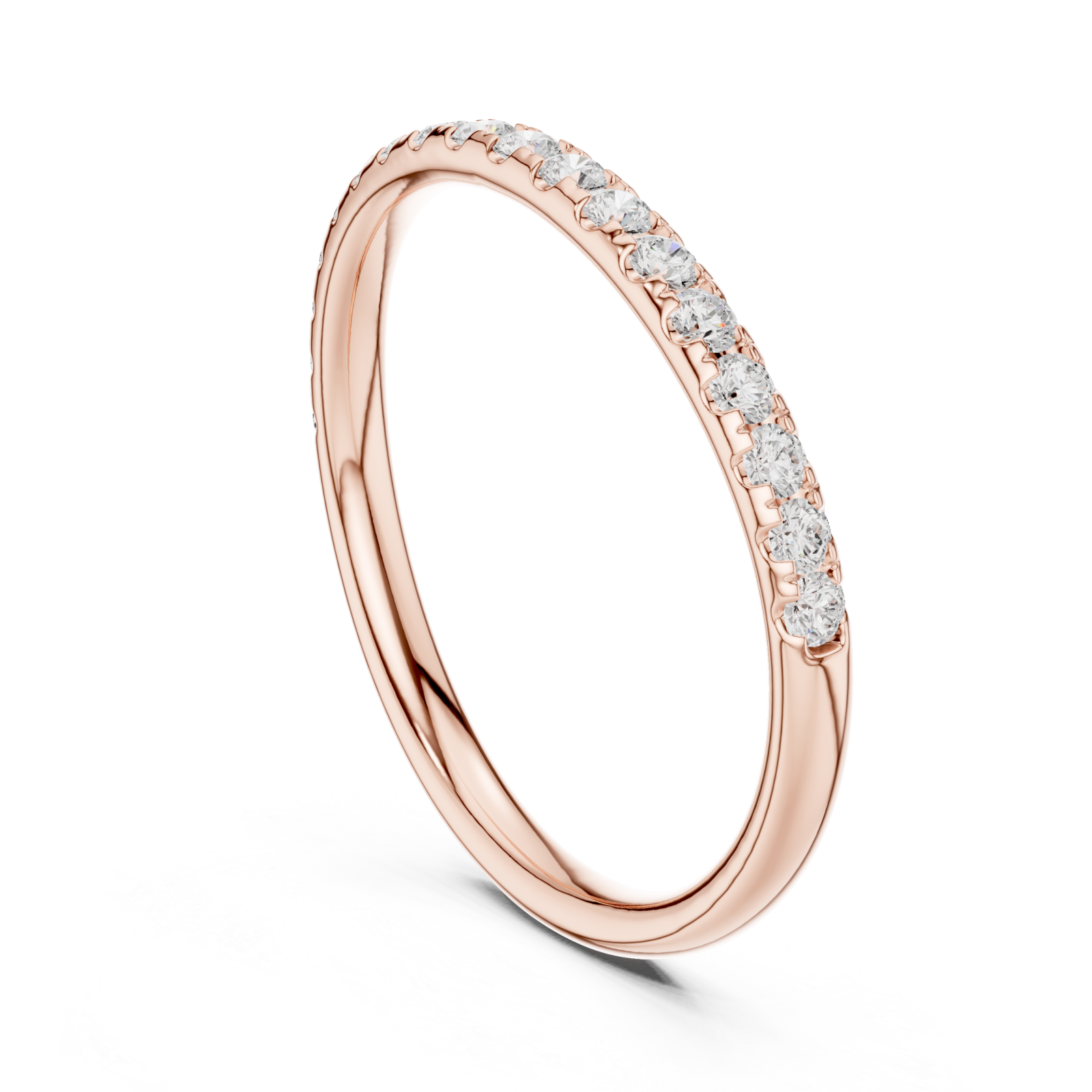  Rose Gold Eternal Embrace Band Ring Left View