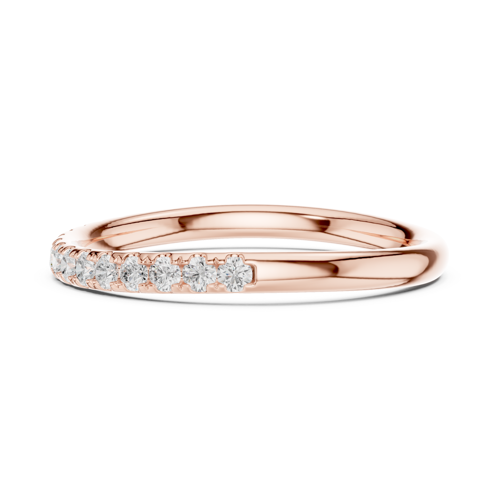  Rose Gold Eternal Embrace Band Ring Side View