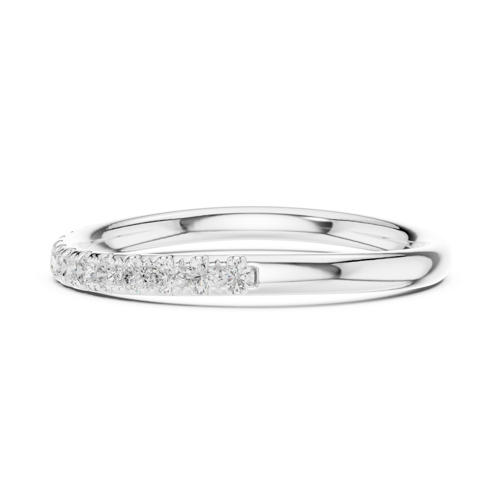  White Gold Eternal Embrace Band Ring Side View