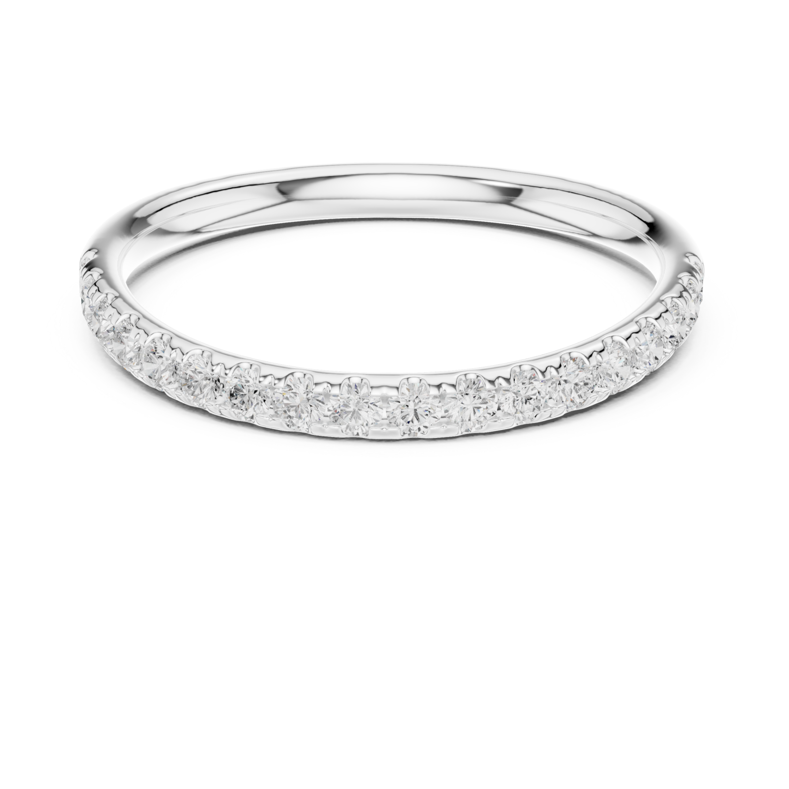  White Gold Eternal Embrace Band Ring Front View