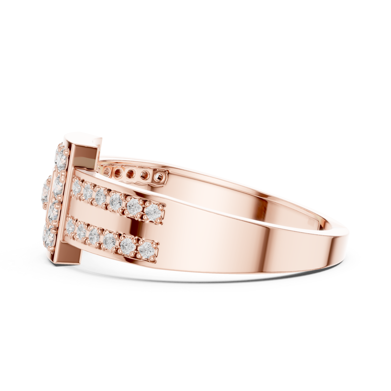  Rose Gold Grand Radiance Emblematic Splendour Band Side View