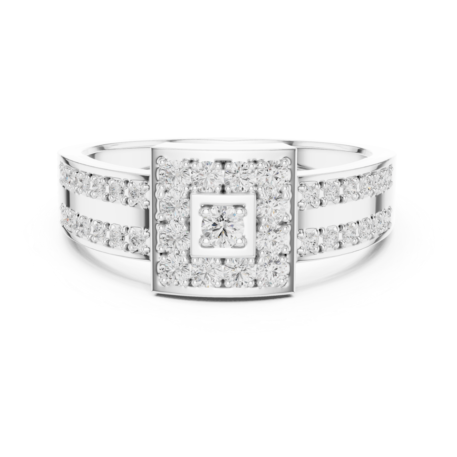  White Gold Grand Radiance Emblematic Splendour Band Front View