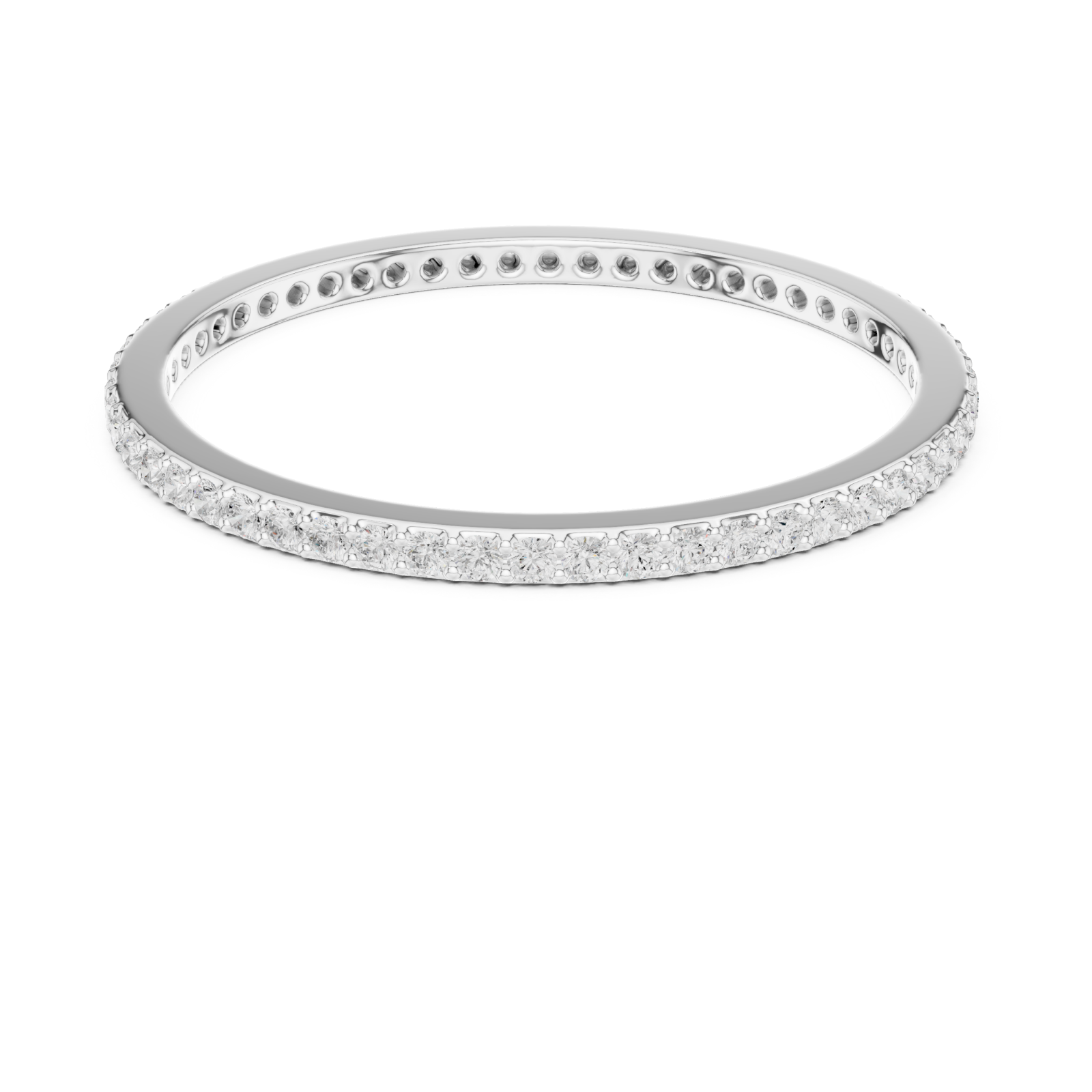  White Gold Timeless Whisper Slim Band Front View