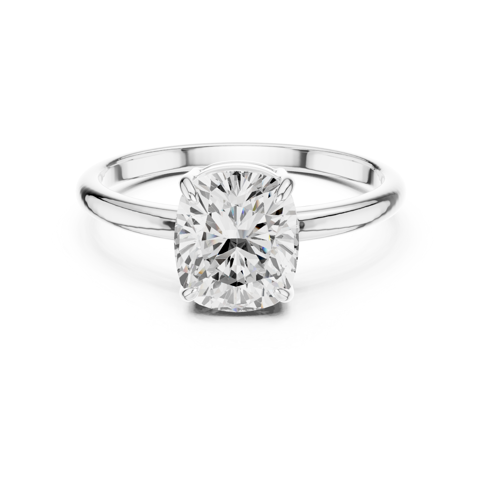 White Gold Ethereal Promise Cushion Solitaire Band Right View
