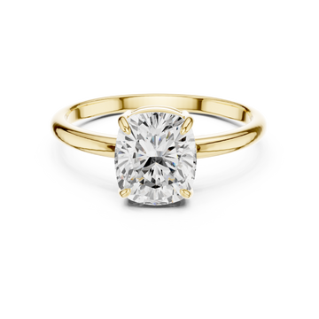 Gold Ethereal Promise Cushion Solitaire Band Right View