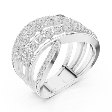  White Gold Celestial Radiance Band Ring Right View
