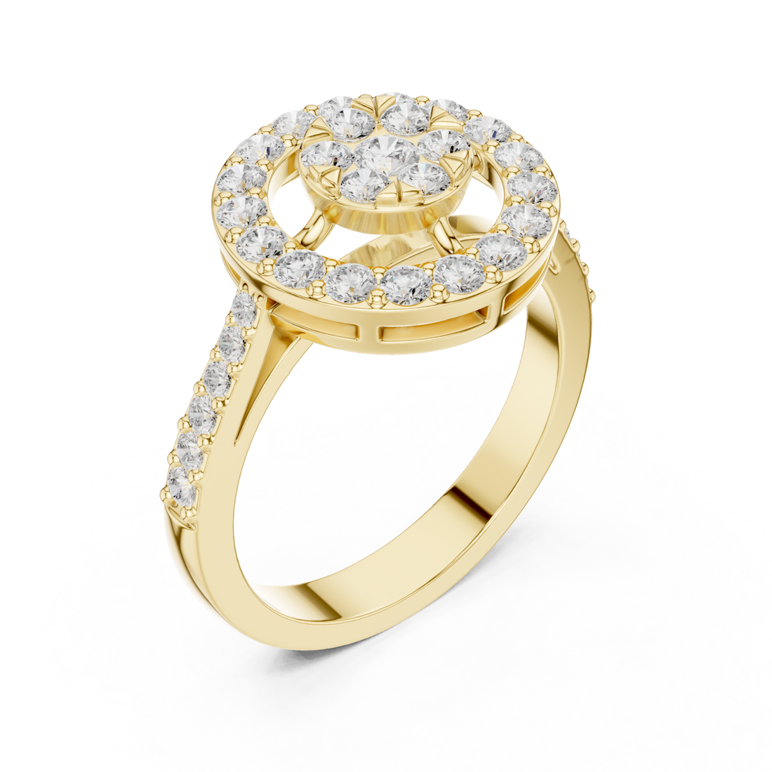 Gold Stellar Halo Radiance Ring Right View