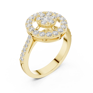 Gold Stellar Halo Radiance Ring Right View