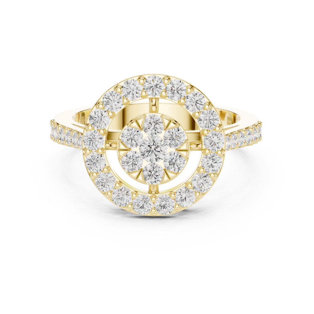 Gold Stellar Halo Radiance Ring Right View