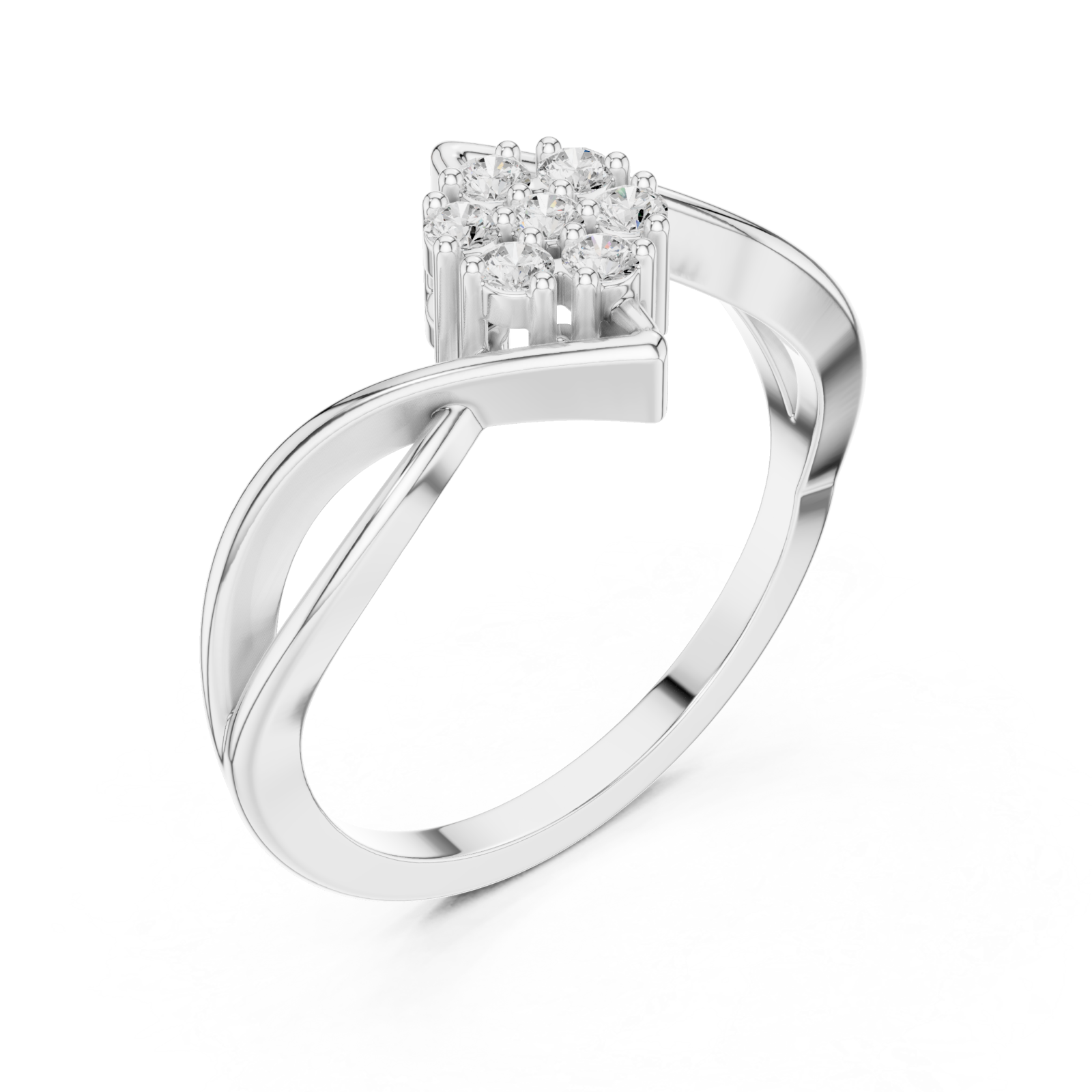  White Gold Celestial Embrace Ring Right View