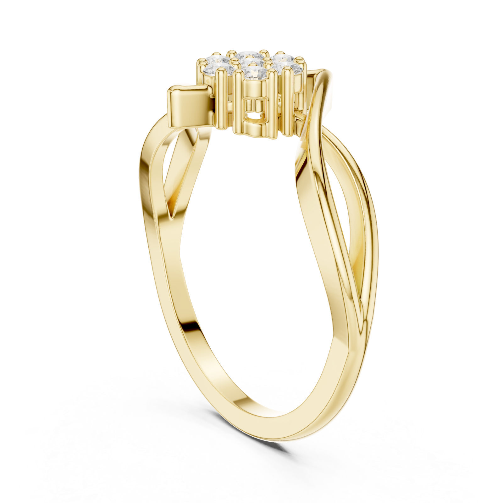  Gold Celestial Embrace Ring Left View