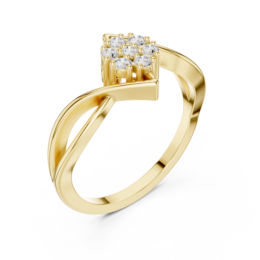 Gold Celestial Embrace Ring Right View