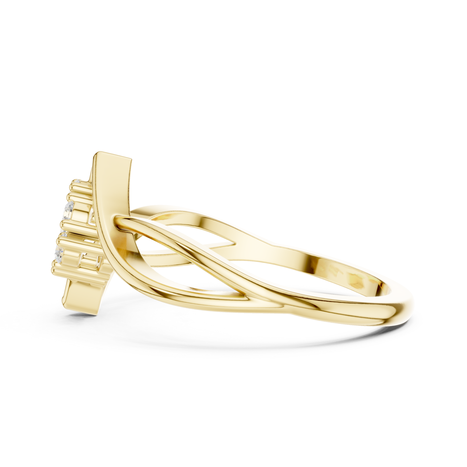  Gold Celestial Embrace Ring Side View