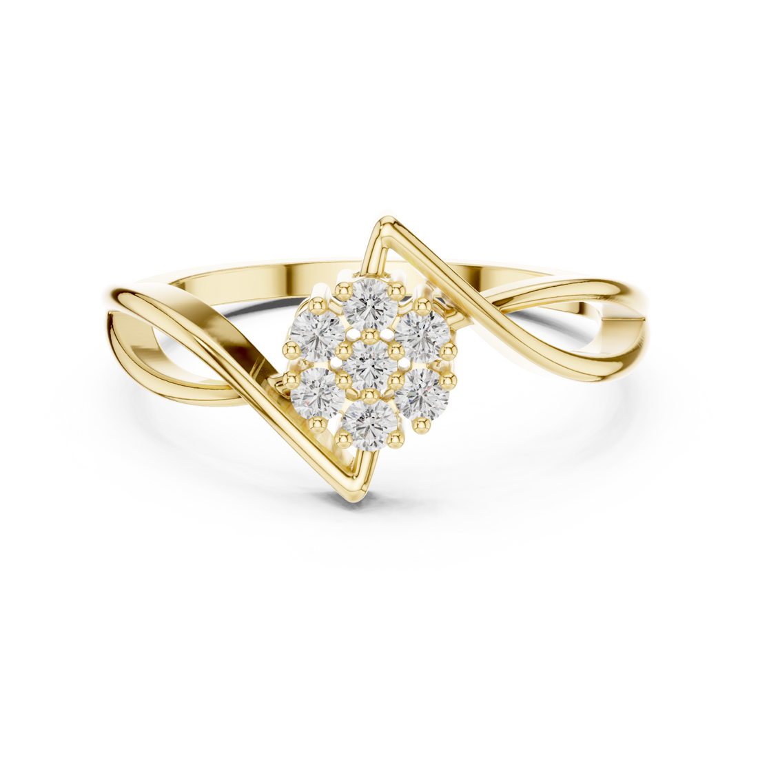 Gold Celestial Embrace Ring Right View