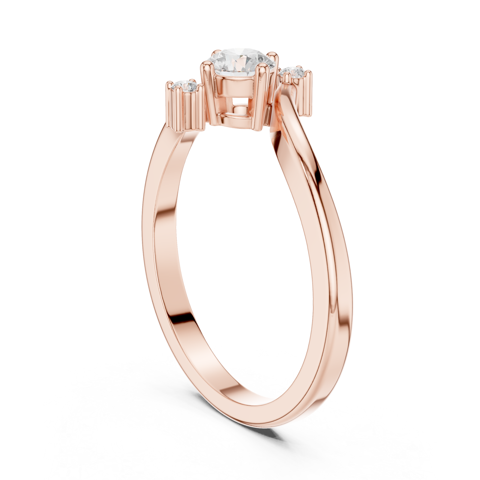  Rose Gold Pure Radiance Arch Ring Left View