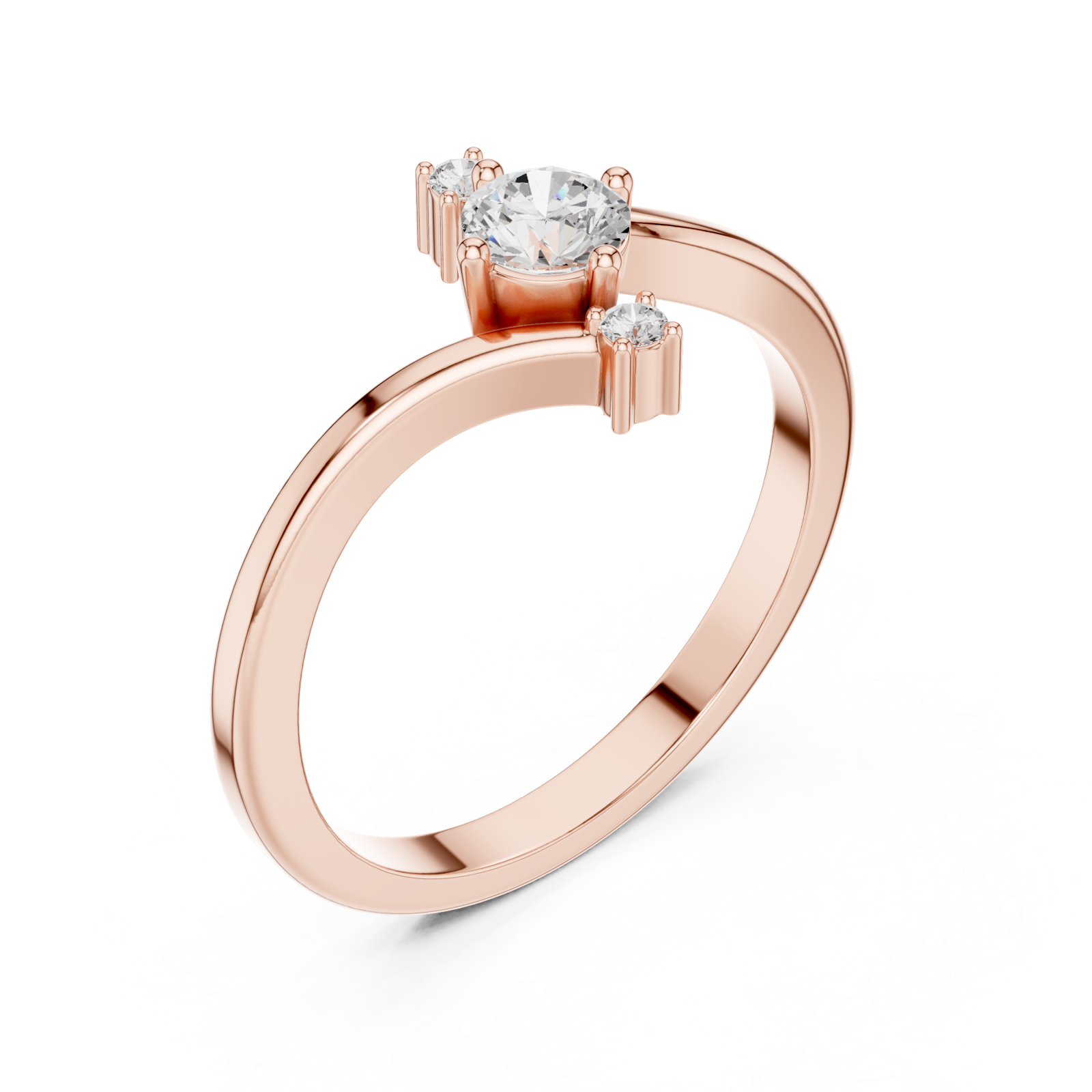  Rose Gold Pure Radiance Arch Ring Right View
