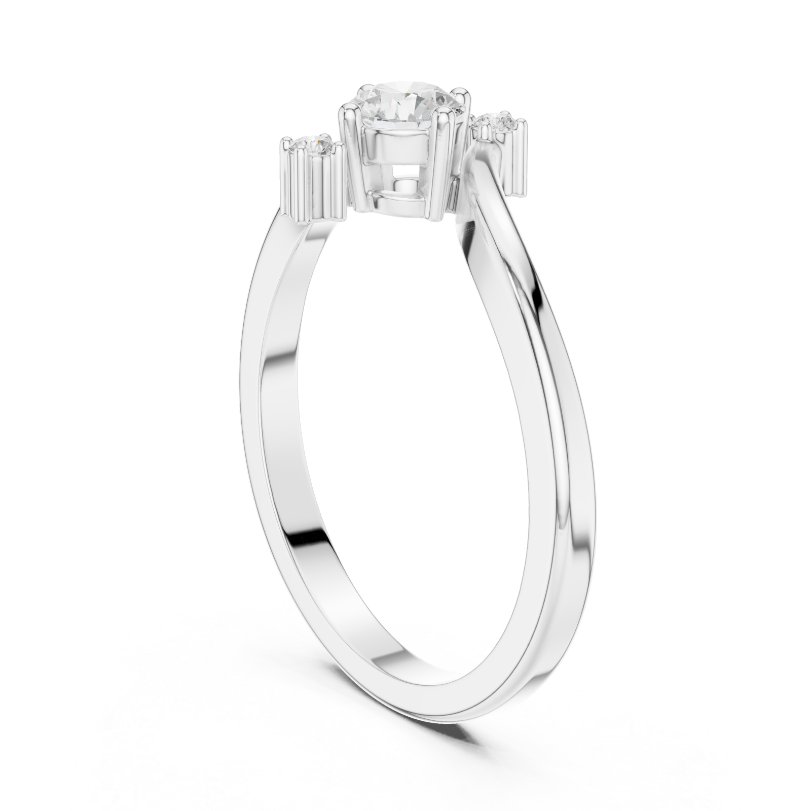  White Gold Pure Radiance Arch Ring Left View